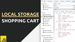 Local storage shopping cart  Insert update remove products from the browsers local storage [upl. by Peirsen]