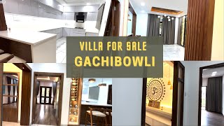 440 SqYDS  Villa for Sale in Gachibowli  Villas in Hyderabad  Property Hunt interiordesign [upl. by Icyaj]