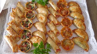 Canapés Empanadillas y tartaletas al horno 6 recetas económicas fáciles y rápidas [upl. by Shari796]