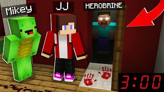 Minecraft Mikey and JJ DONT GO TO THE BASEMENT AT 300 AM  Scary Challenge  Maizen [upl. by Ecinahs]