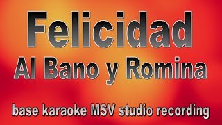 Felicidad Al Bano y Romina Power  base karaoke  instrumental [upl. by Ennairej]