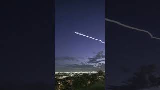 Last Nights Falcon 9 Rocket Lunch Over Long Beach Californiasky falcon9 spacelaunch spacex [upl. by Stannwood]