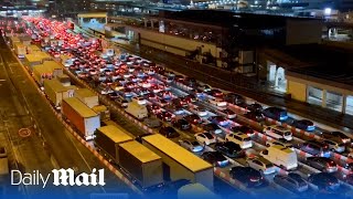 Port of Dover rammed with queues overnight as Easter getaway begins [upl. by Iclehc]