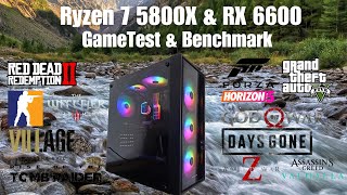 Ryzen 7 5800X amp Rx 6600 GameTest amp Benchmark [upl. by Sankaran]