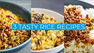 3 Quick Rice Recipes you could be EATING RIGHT NOW [upl. by Ailecara]