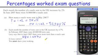 How to do Percentages GCSE Maths revision Higher level worked exam questions inc compound interest [upl. by Greenfield]