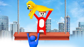 ARROJANDO COMPAS EN GANG BEASTS 😂 LOS COMPAS DE PLASTILINA [upl. by Naihs]