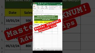 WEEKNUM function in excel shorts excel exceltutorial techtabletutorial [upl. by Esbensen161]