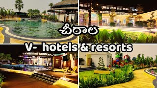 VHotels amp Resorts chirala full tour with night view చీరాల odalarevu beach resortBapatla [upl. by Idahs780]