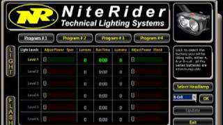 NiteRider Pro Series LED  Software Demo [upl. by Stratton]