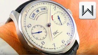 IWC Portugieser Annual Calendar IW503501 IWC Portuguese Luxury Watch Review [upl. by Eenerb988]