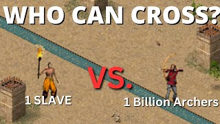 1 Slave VS Lord Who Can Walk Through This River  Stronghold Crusader [upl. by Irret]