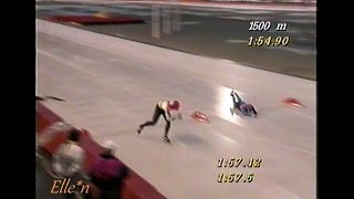 Winter Olympic Games Albertville 1992  1500 m Tröger  Jaroszek [upl. by Ellesor392]