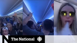 Outrage grows after video of partiers on Sunwing plane [upl. by Marucci]