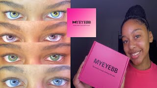 MYEYEBB Contact Lenses Review  4 Colored Contact Lenses [upl. by Duhl]