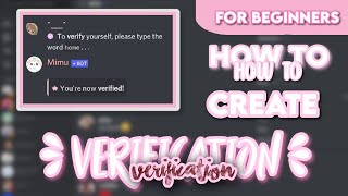 ﹫ ♡ ─ ﹒ How to make a CUTE Verification Channel on Discord 🌸 [upl. by Fabrin]