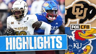 No 16 Colorado Buffaloes vs Kansas Jayhawks Highlights  FOX College Football [upl. by Nyrroc]