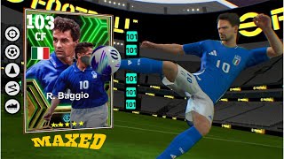 R BAGGIO Epic Booster Review  BAGGIO Max Training Guide EFOOTBALL2024 raavanislive gaming [upl. by Cassius]