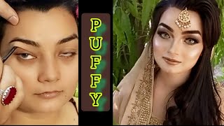 puffy eyes bridal makeup tutorialzaidzeeinformativemakeupfoundation [upl. by Haziza]