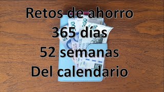 Retos de ahorro💰 365 días📅 52 semanas💲 del calendario💌 termino el mes de octubre 🤑 [upl. by Nnaeoj]