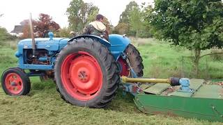 Fordson major e1a topping long grass [upl. by Neyrb]