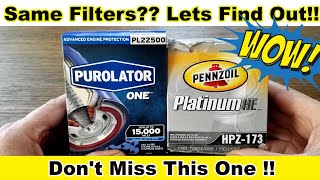 Purolator One Oil Filter PL22500 vs Pennzoil Platinum Oil Filter HPZ173 Cut Open [upl. by Gurney]