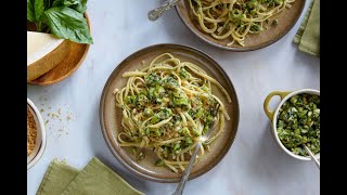 Linguine with Castelvetrano Olive Pesto featuring Francis Coppola Pinot Grigio [upl. by Zerep759]