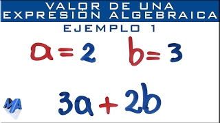 Valor numérico de expresiones algebraicas  Ejemplo 1 [upl. by Annohsal285]