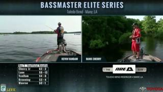 Kevin VanDam  live on the water day 3 Toledo Bend 2016 [upl. by Anreval]