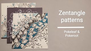 Zentangle patterns Pokeleaf and Pokeroot  Easy patterns  Zentangle art  Easy drawing [upl. by Aliac]