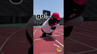 【KUMAMON WORLD】Kumamon tries the 100 meter dash [upl. by Eberto]