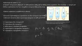 Ciśnienie hydrostatyczne wywierane na dno naczynia jest ABC natomiast ciśnienie jakie wywierają [upl. by Yenaj]