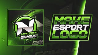 Make Esport Text Logo On Android  Latter Mascot Logo Tutorial On Android  By Nitzex [upl. by Rebmyt]