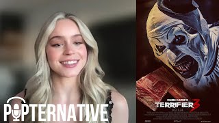 Terrifier 3 Interview Alexa Blair Robertson on being part of the Franchise The Shower Scene [upl. by Bueschel]