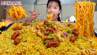 입 안에 촵촵❗️매콤하고 꾸덕한 틈새라면 투움바 파스타 Korean Spicy Ramen Toowoomba Pasta Mukbang Eating show Real mukbang [upl. by Alyacim777]