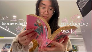 WEEK IN MY LIFE 💌  makeup process productive vlog boba shift library visit [upl. by Mcintyre]