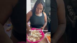 How Sunday dinner started reel cooking trending subscribe fyp shorts laugh love ￼ [upl. by Acsisnarf]