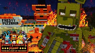 Minecraft PIZZARIA FREDDY  O SPRINGTRAP QUEIMOU A PIZZARIA EP FINAL five night at freddy [upl. by Ramas]