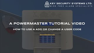 How To Change Or Add A User Code Number  Visonic PowerMaster 30 – Key Security Systems Ltd [upl. by Varhol]