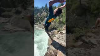 Crazy 80 foot triple gainer off a cliff [upl. by Gnagflow809]