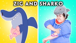 Zig and Sharko With Zero Budget  Parody The Story Of Zig amp Sharko  Zig Sharkos Funniest Moments [upl. by Ynnhoj]