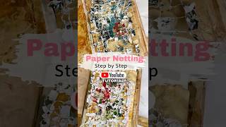 Paper Netting lace  how to make for junk journals and art journals [upl. by Hilaire]