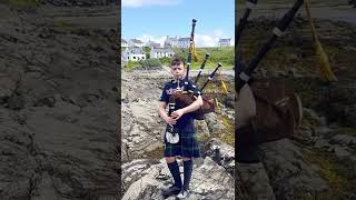 Mairis Wedding  BAGPIPES  Portnahaven Islay Scotland shorts [upl. by Ahsiekar]