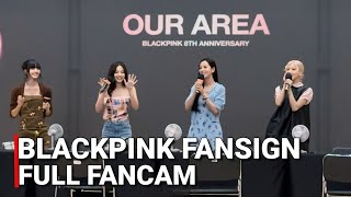 블랙핑크 팬사인회 BLACKPINK 8th Anniversary Fansign Jisoo Jennie Rosè and Lisa Fansign Full Fancam 2024 [upl. by Htes]