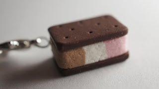 Neapolitan Ice Cream Sandwich Tutorial Miniature Food Tutorial [upl. by Eanehs]