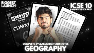 Geography Free Digitalized Notes  Geography  ICSE Class 10 2023 [upl. by Adekam821]