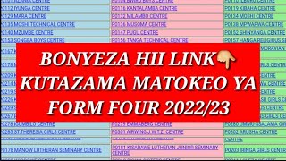 Bonyeza hii link ili Kutazama Matokeo ya form four 20222023 kiurahisi zaidi👉👉 [upl. by Ybhsa]