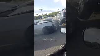 Lucky Biker Escapes Scary Accident [upl. by Aiekam]