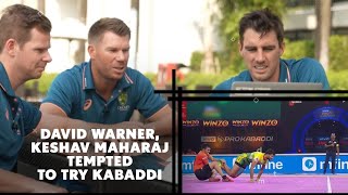 Warner Cummins QDK amp Others Wowed by Pro Kabaddi Leagues Pawan Sehrawat amp Pardeep Narwals Skills [upl. by Vickey]