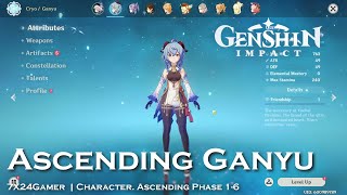 7X24Gamer  Char Ascending 14 Ganyu Phase1 to 6  Genshin Impact Gameplay genshinimpact [upl. by Quincey]